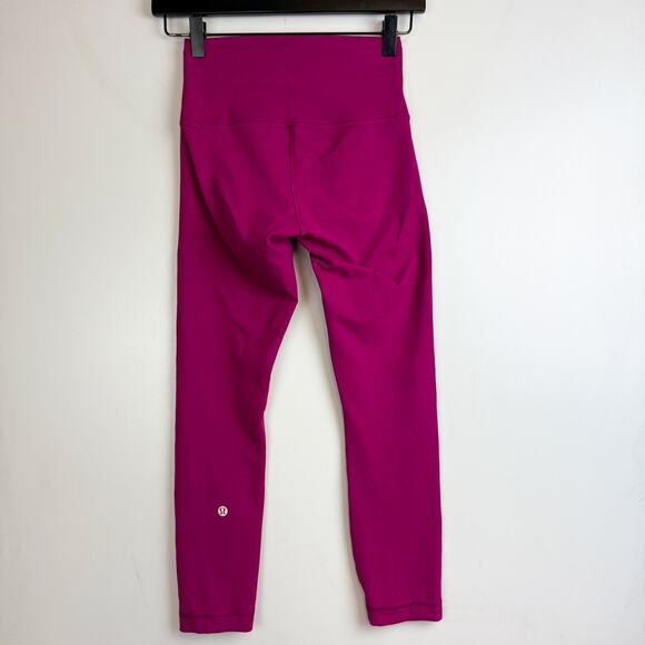 Lululemon Wunder Train 23” High Rise Leggings Nulux Pink - 4 - Picture 3 of 7